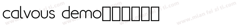 calvous demo字体转换